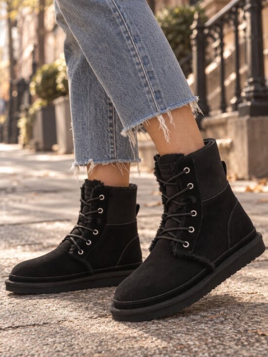 Koolaburra Shoes - NWOT Koolaburra UGG Black Boot Size 11 Advay Tall Suede Cozy Grunge Winter Ski